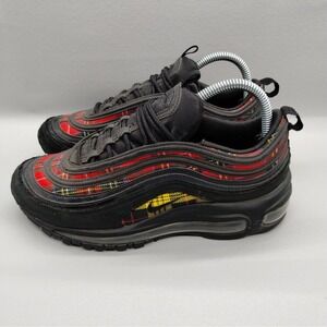 Nike Air Max 97 SE Tartan Black Red Plaid Womens Shoes AV8220-001 Size 8